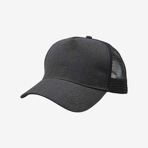 Shop Custom Legend Life Heathered Mesh Trucker Cap in Carbon Heather/Black - 4395
