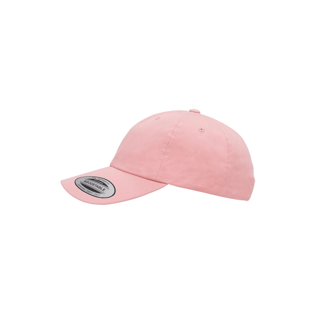 Yupoong Low Profile Cotton Twill Dad Hat Baby Pink Left - 6245CM