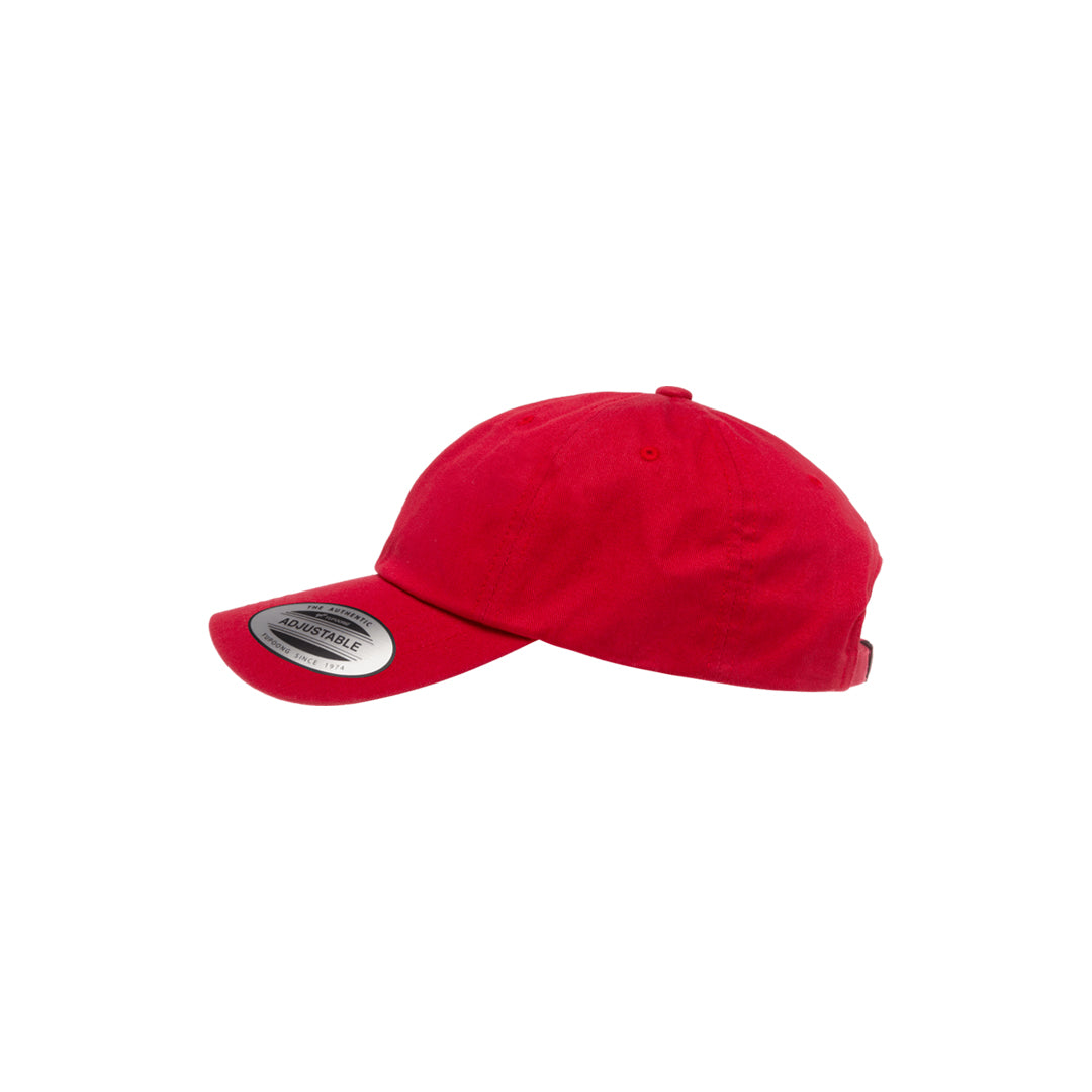 Yupoong Low Profile Cotton Twill Dad Hat Cranberry Left - 6245CM