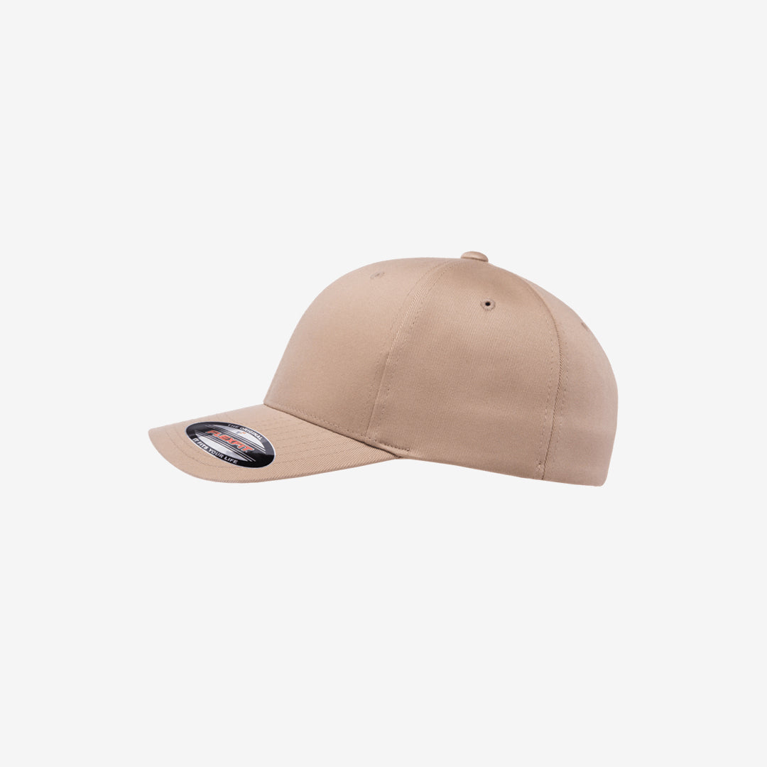 Flexfit Worn by the World Classic Cap Khaki Left Angle – 6277