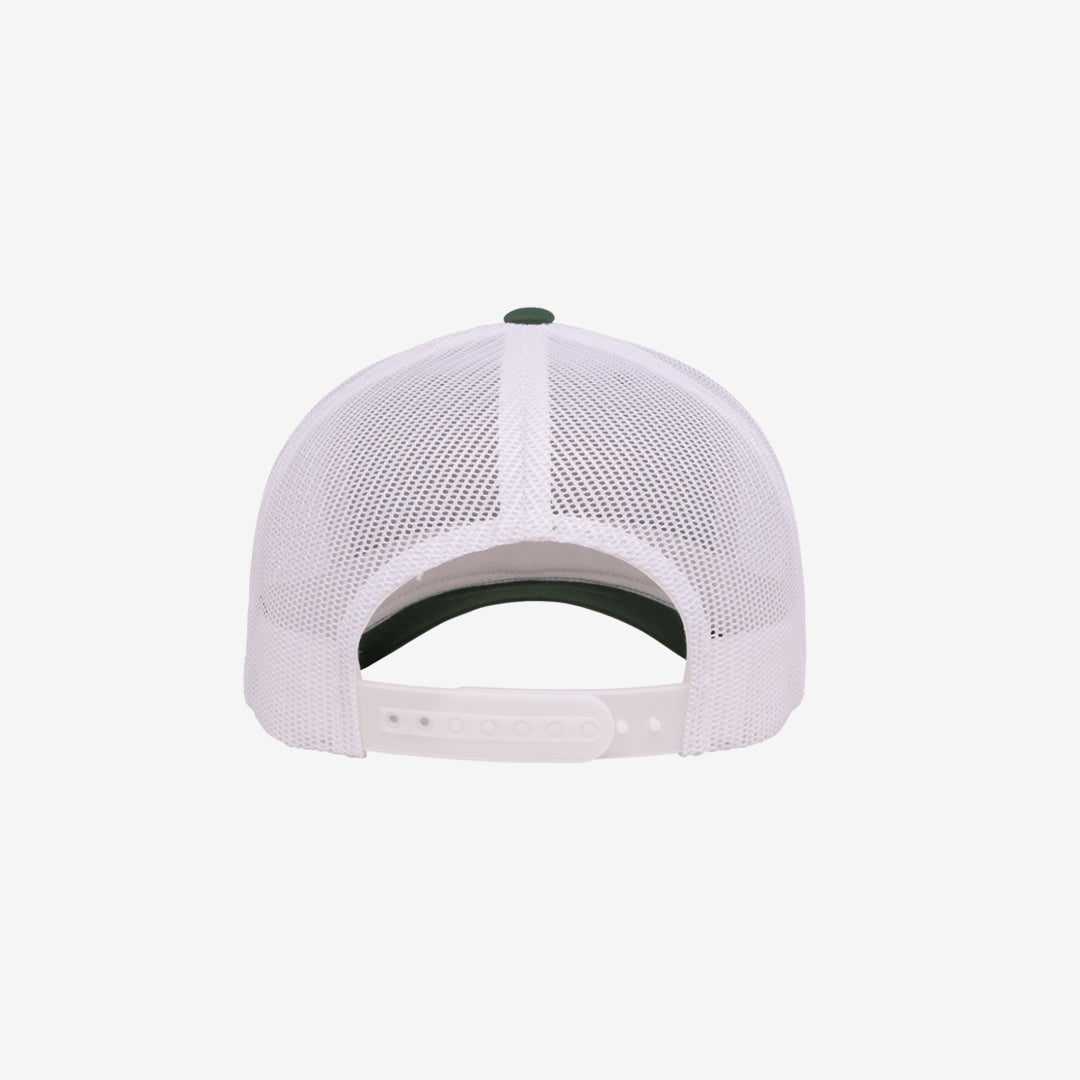 Yupoong Two-Tone Retro Wade Trucker Mesh Cap Evergreen/White Back - 6606T