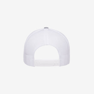 Yupoong Two-Tone Retro Wade Trucker Mesh Cap Heather Grey/White Back - 6606T