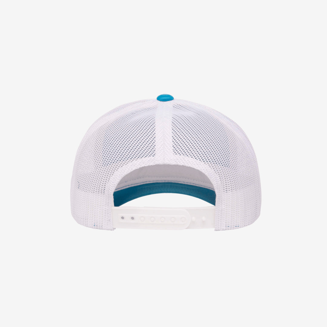 Yupoong Two-Tone Retro Wade Trucker Mesh Cap Teal/White Back - 6606T
