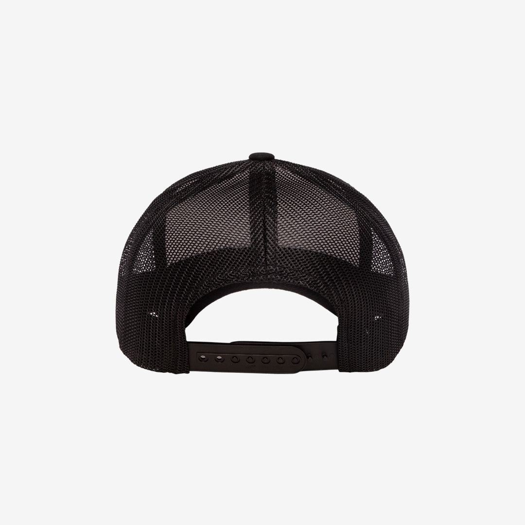 Yupoong Two-Tone Retro Wade Trucker Mesh Cap Black/White Back - 6606T
