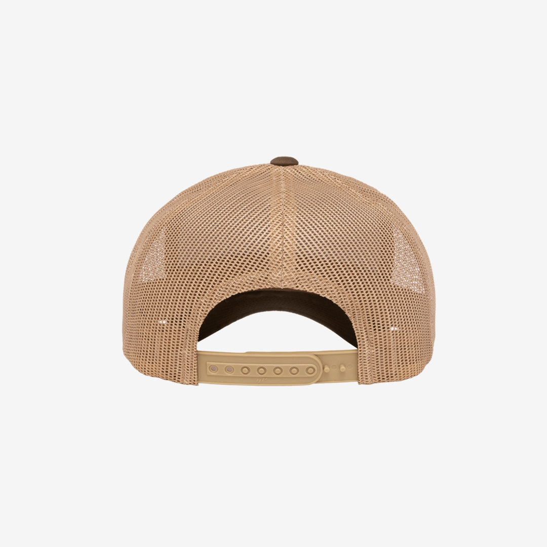 Yupoong Two-Tone Retro Wade Trucker Mesh Cap Moss Green/Khaki Back - 6606T