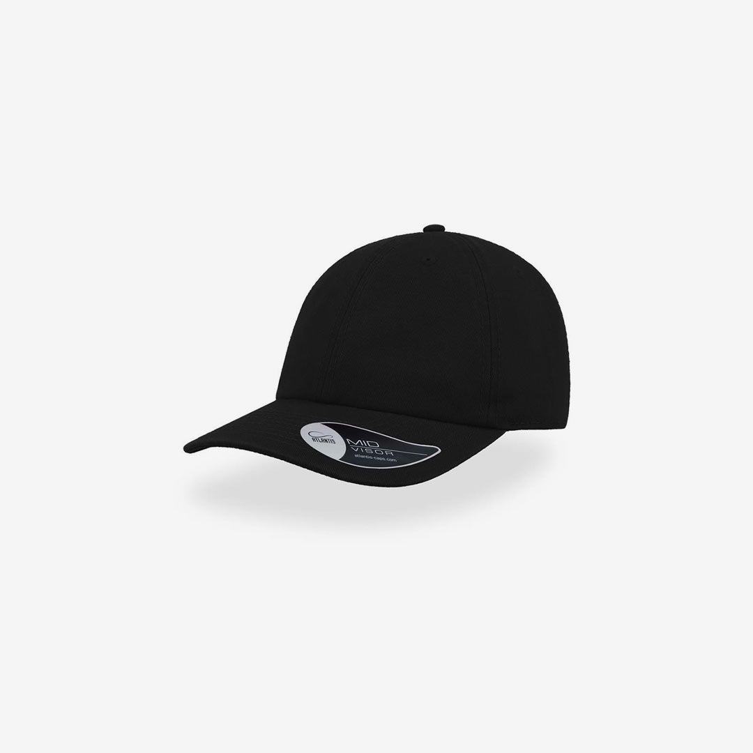 Shop Quality Personalised Atlantis Dad Hat in Black Angle Detail - A1000