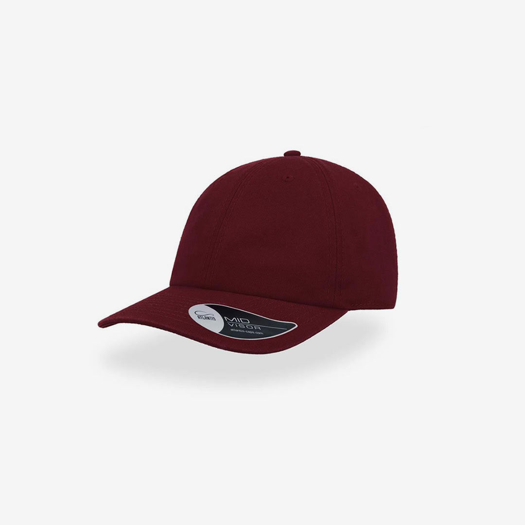 Shop Quality Personalised Atlantis Dad Hat in Burgundy Detail - A1000