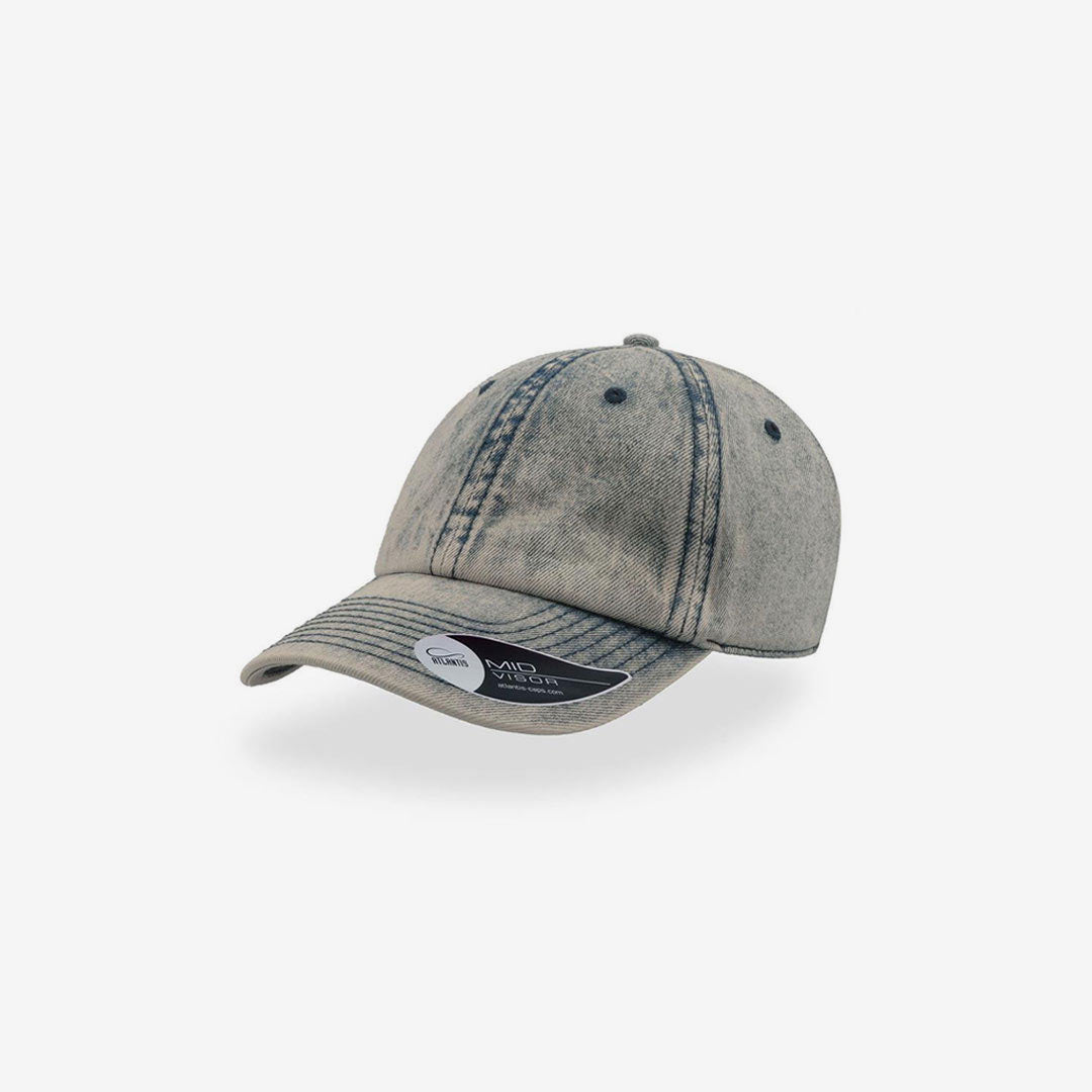 Shop Quality Personalised Atlantis Dad Hat in Clear Wash Denim Detail - A1000