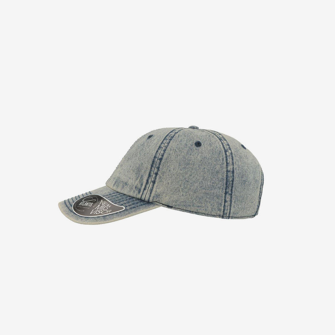 Shop Quality Personalised Atlantis Dad Hat in Clear Wash Denim - A1000