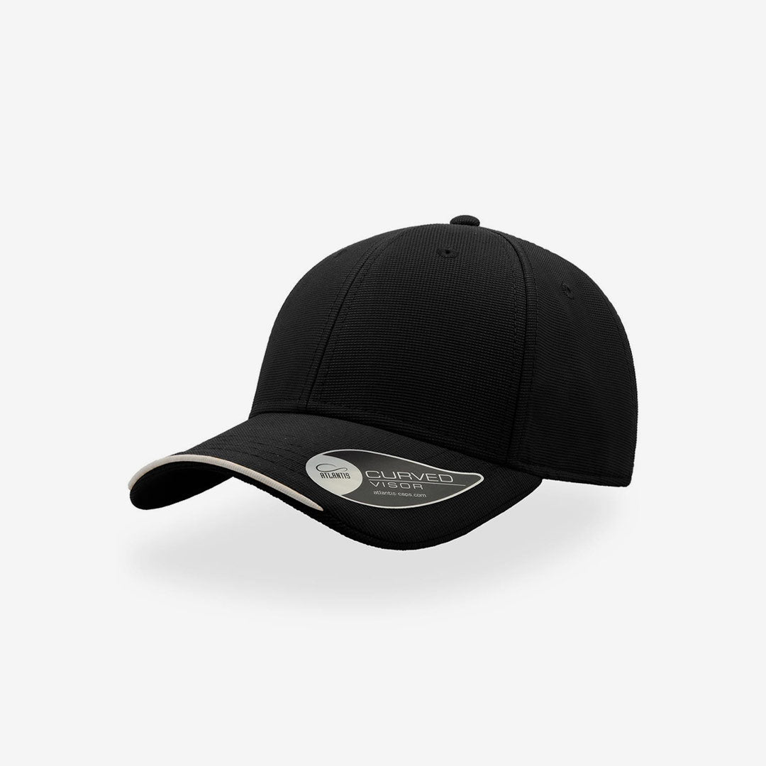 Shop Quality Personalised Atlantis Estoril Cap in Black Detail - A1300