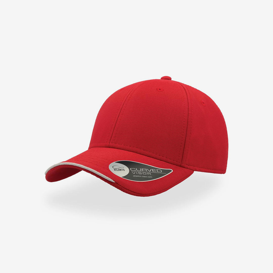 Shop Quality Personalised Atlantis Estoril Cap in Red Detail - A1300