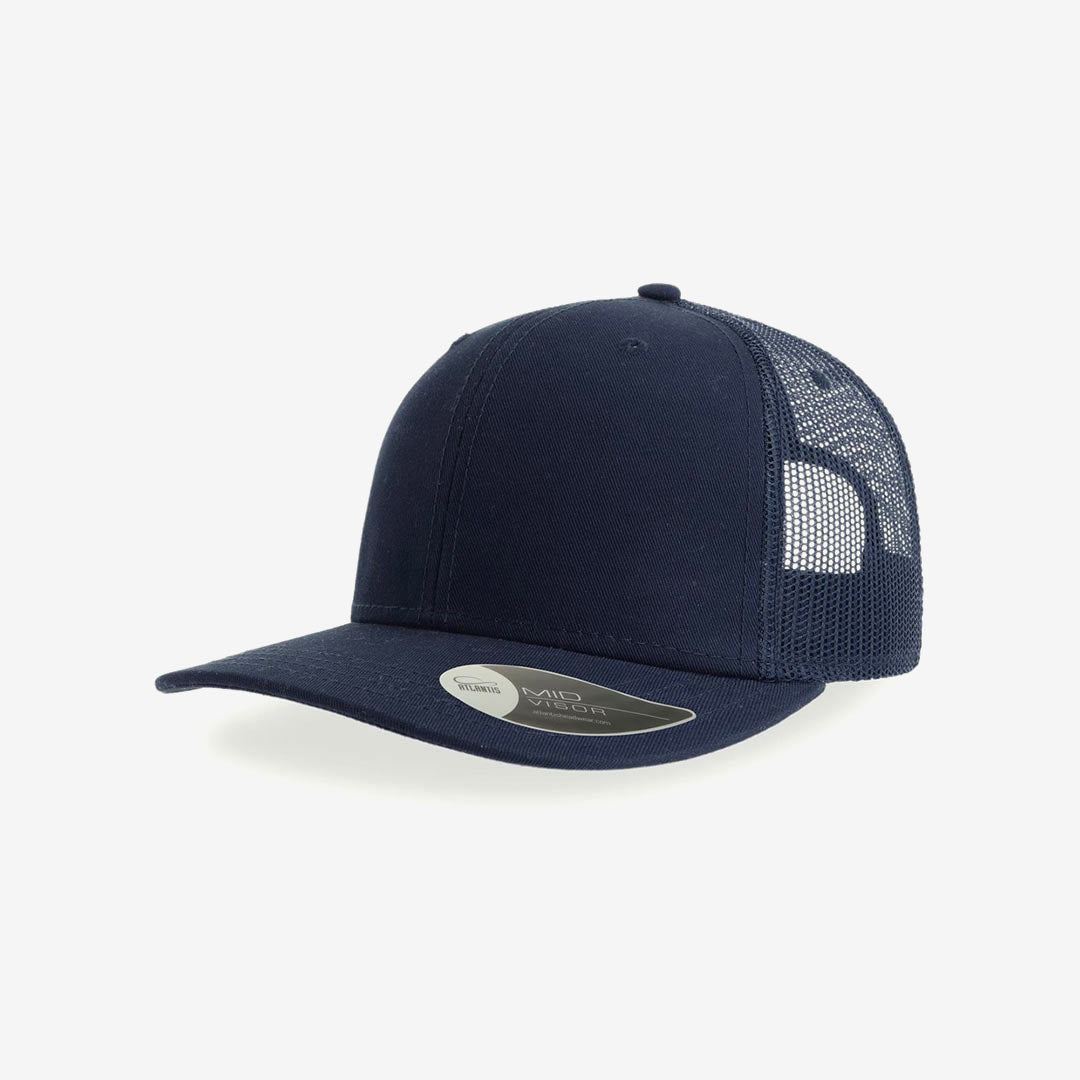 Get Fast & Easy Custom Atlantis Sonic Trucker Cap in Navy - A2400