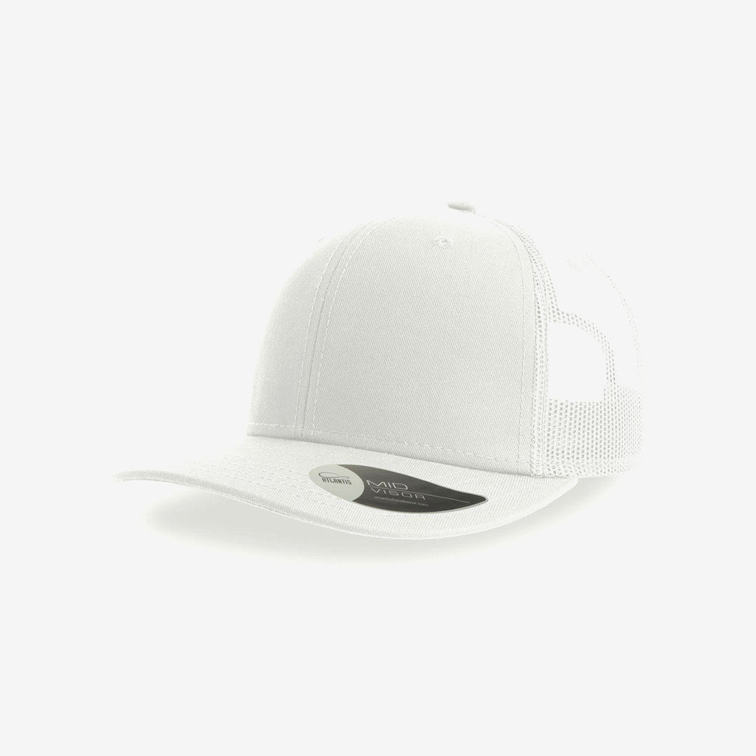 Get Fast & Easy Custom Atlantis Sonic Trucker Cap in White - A2400