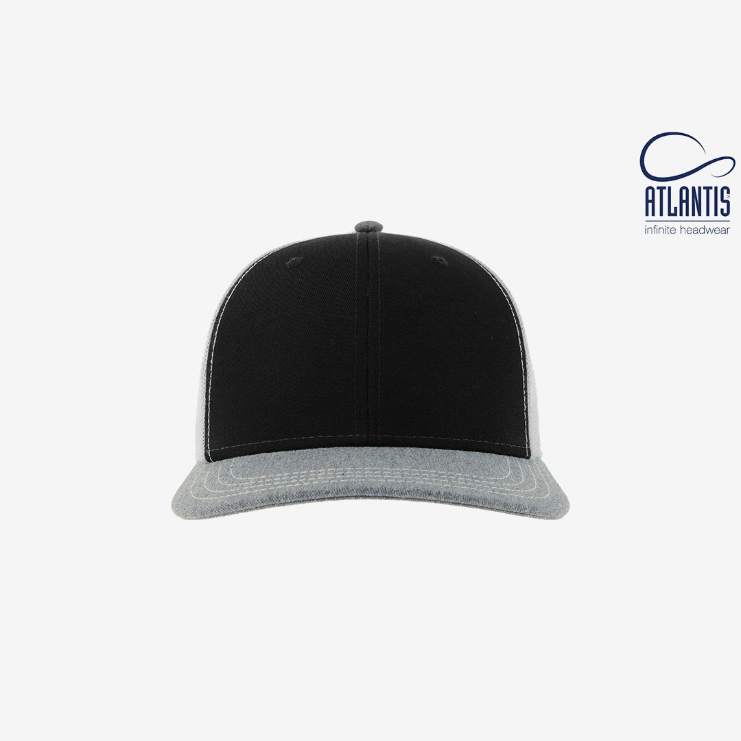 Black/Grey Melange/White - Front