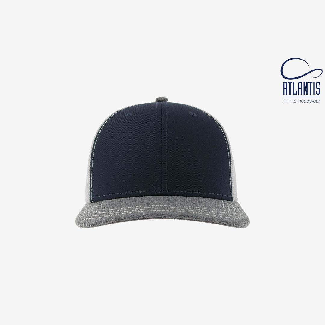 Navy/Grey Melange/White - Front