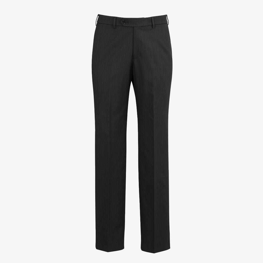 Biz Collection Men's Classic Flat Front Pant in Charcoal - BS29210