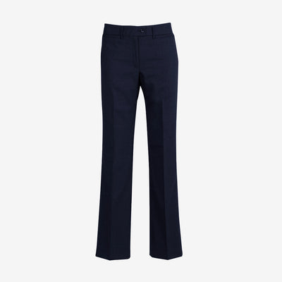 Biz Collection Ladies Classic Flat Front Pant in Navy - BS29320