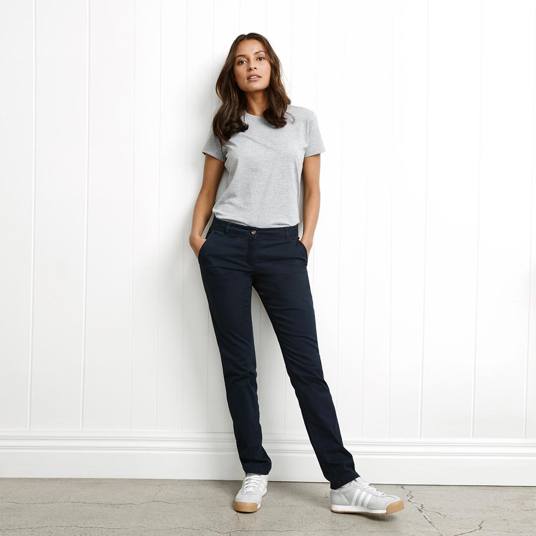 Woman wearing Biz Collection Ladies Lawson Chino Pant - BS724L