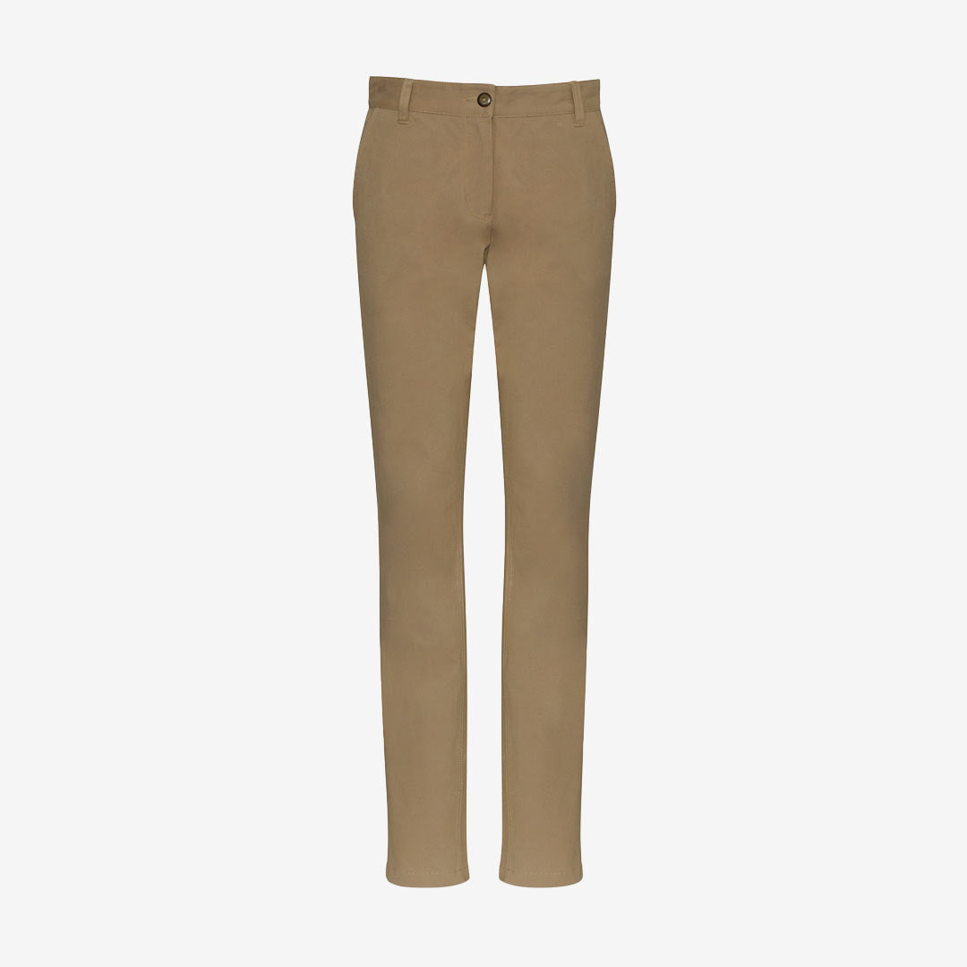 Biz Collection Ladies Lawson Chino Pant Dark Stone Front BS724L