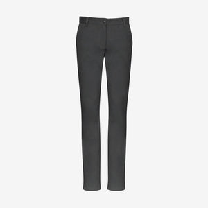 Biz Collection Ladies Lawson Chino Pant Grey Front BS724L