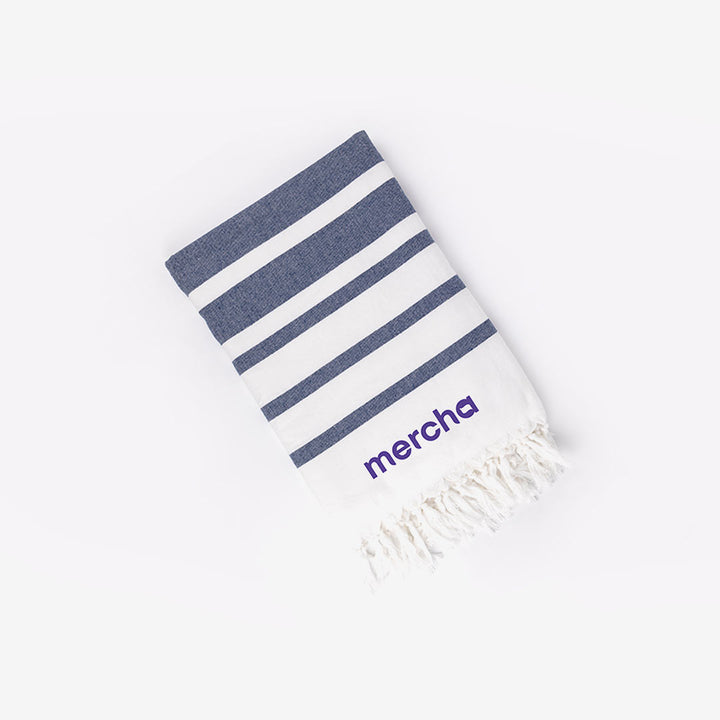 Company Branded Lazy Days Custom Swag Pack - Nottage Trekk Turkish Beach Towel - Mercha