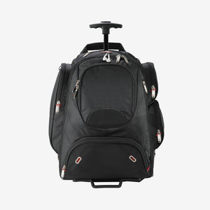 Nottage Elleven Wheeled Compu-Backpack in Black Handle Detail - EL002