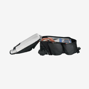 Nottage Elleven Wheeled Compu-Backpack in Black Open Detail - EL002