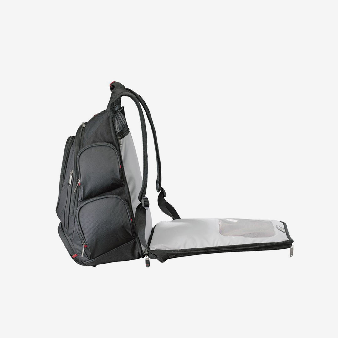 Nottage Elleven Checkpoint-Friendly Compu-Backpack Back Side Open Detail - EL003 