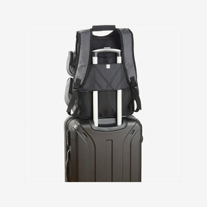 Shop Custom Nottage Elleven Checkpoint-Friendly Compu-Backpack Charcoal on Trolley Detail - EL003 
