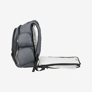 Nottage Elleven Checkpoint-Friendly Compu-Backpack Charcoal Side Open Detail - EL003 