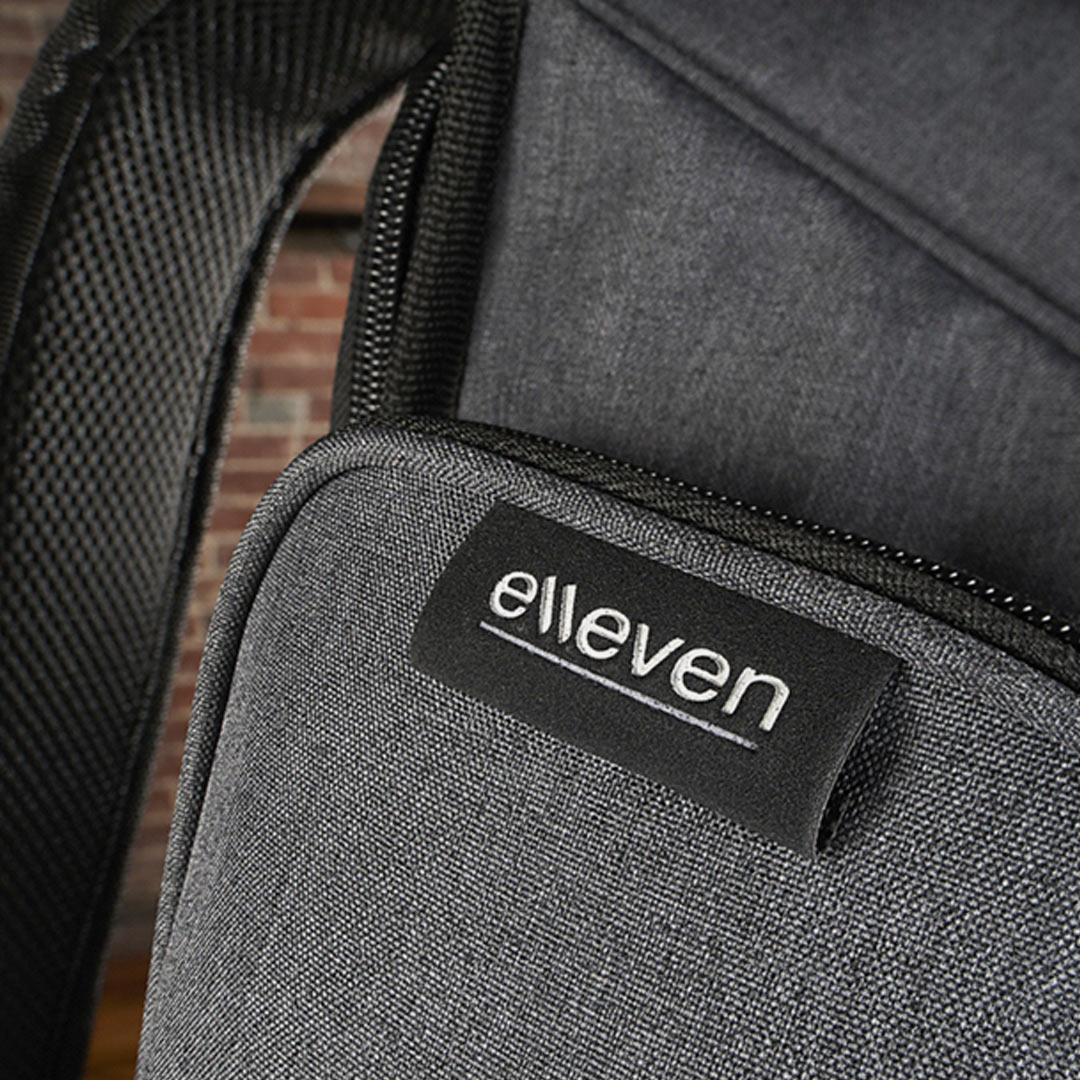 Nottage Elleven Checkpoint-Friendly Compu-Backpack Charcoal Tag Detail - EL003 