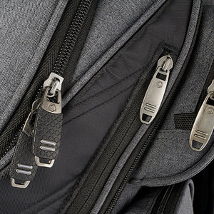 Nottage Elleven Checkpoint-Friendly Compu-Backpack Zipper Detail - EL003 