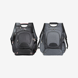 Nottage Elleven Checkpoint-Friendly Compu-Backpack Black and Grey - EL003 