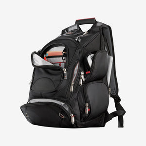 Nottage Elleven Checkpoint-Friendly Compu-Backpack Black Open - EL003 