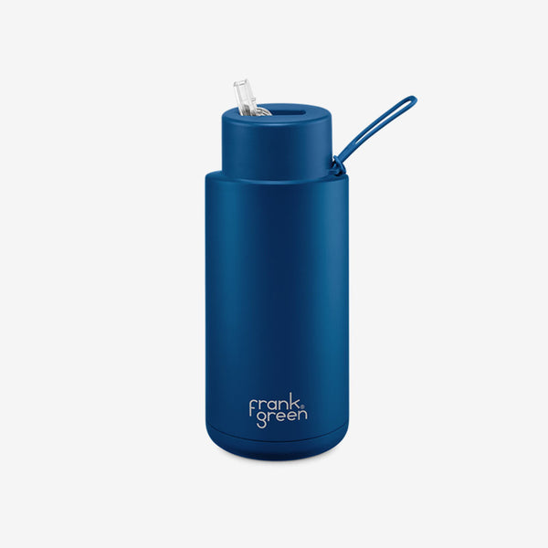 Frank Green Promotional 34oz/1L Ceramic Reusable Bottle w/ Straw Lid