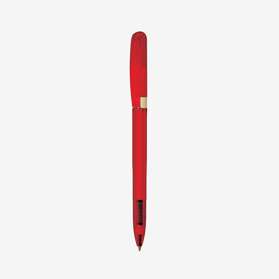 Promo Brands Pivo Clear Gold Pen - Red - G1200