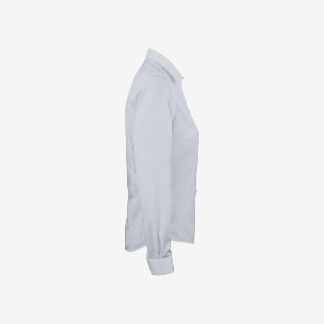 Legend Life Green Bow 01 Women's Dress Shirt in White Righthand Side  - HF301W
