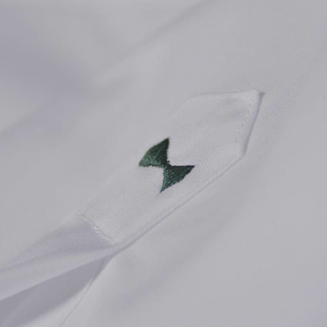 Shop Custom Legend Life Green Bow 01 Women's Dress Shirt Embroidered Ribbon Detail - HF301W