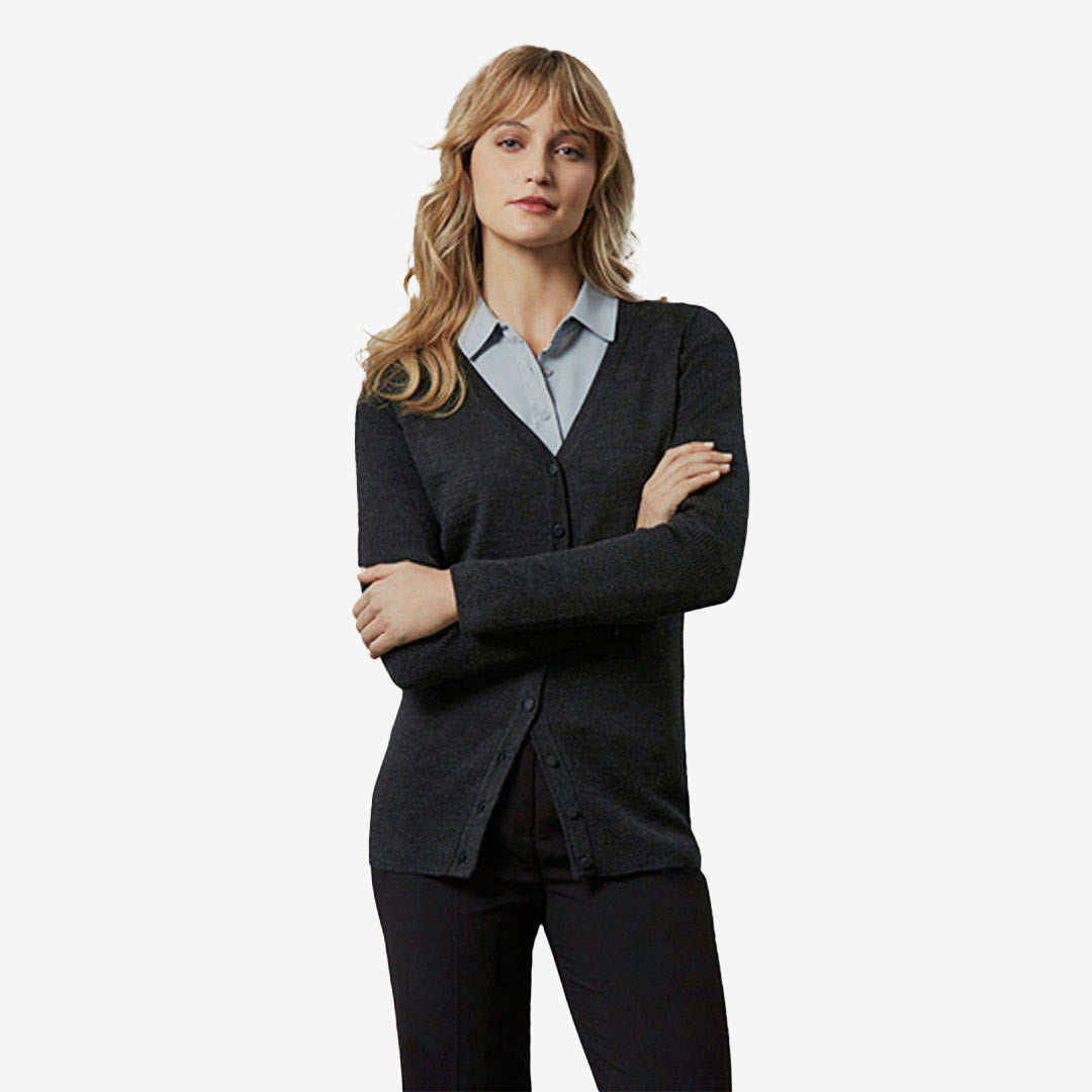 Woman wearing Biz Collection Ladies Milano Cardigan - LC417L