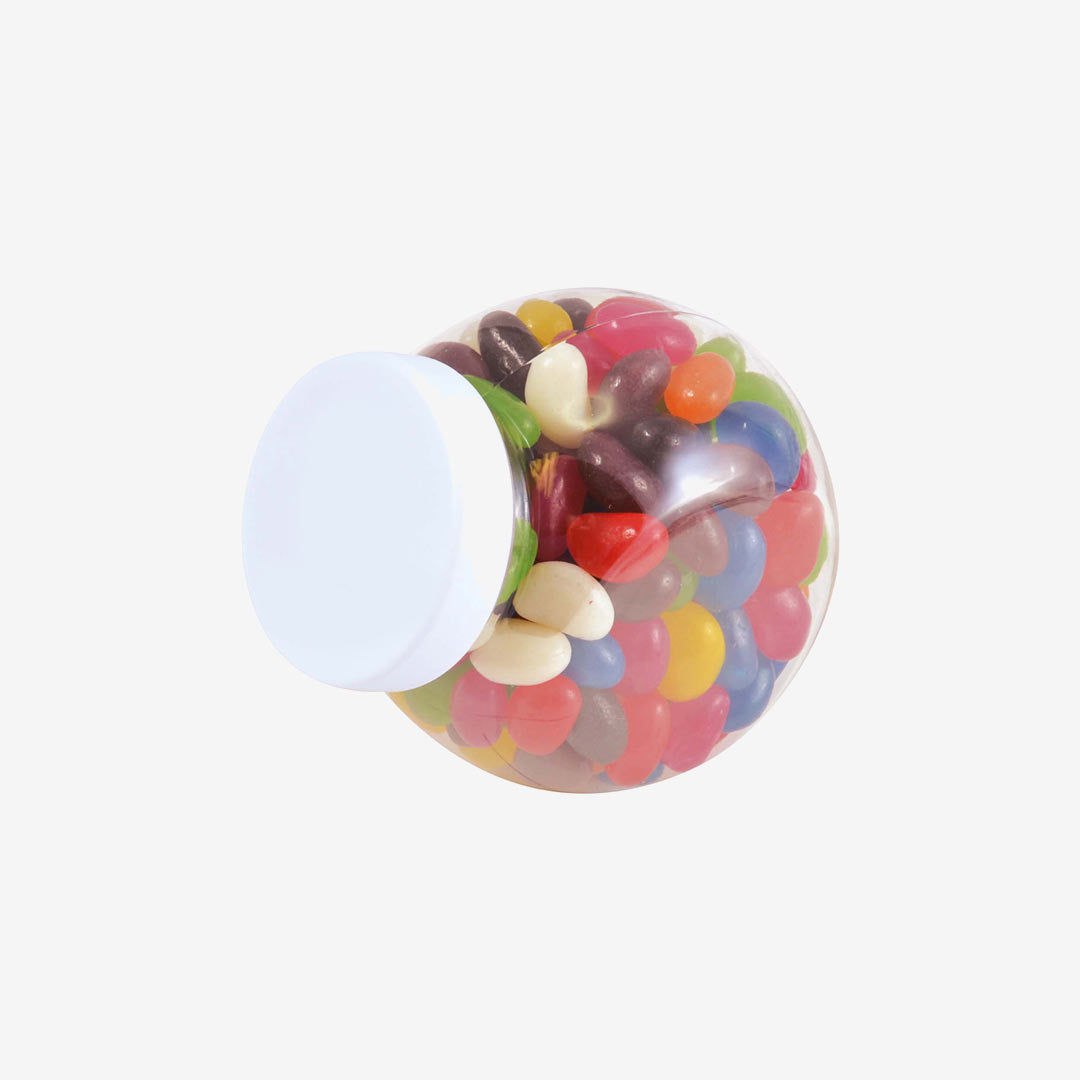 Shop Quality Personalised Logo Line Assorted Colour Mini Jelly Beans in Container Detail  - LL3146