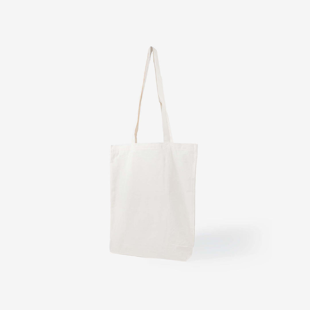 Logo Line Eco Urban Shopper Folding Calico Bag, folded and expanded Logo Line Eco Urban Shopper Folding Calico Bag, folded and expanded