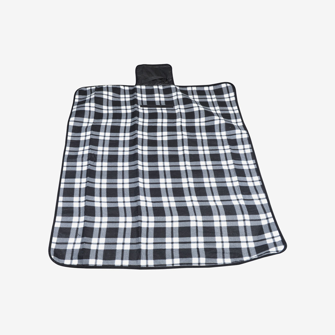 Logo Line Leisure Picnic Blanket in Black/White - LL8365