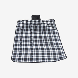 Logo Line Leisure Picnic Blanket in Black/White - LL8365