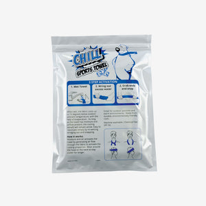 Logo Line Chill Cooling Towel in Pouch Back - LL8370