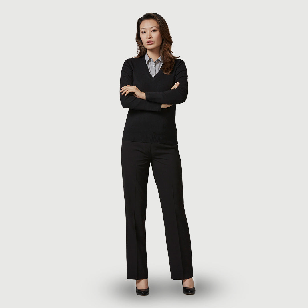 Woman wearing Biz Collection Ladies V-Neck Pullover  - LP3506