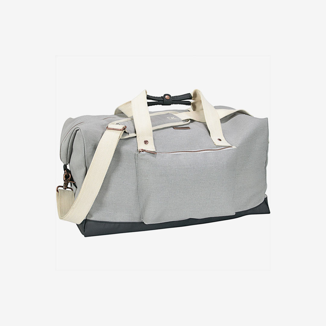 Nottage Cutter & Buck 19'' Cotton Weekender Duffel - Front Angle CB1014