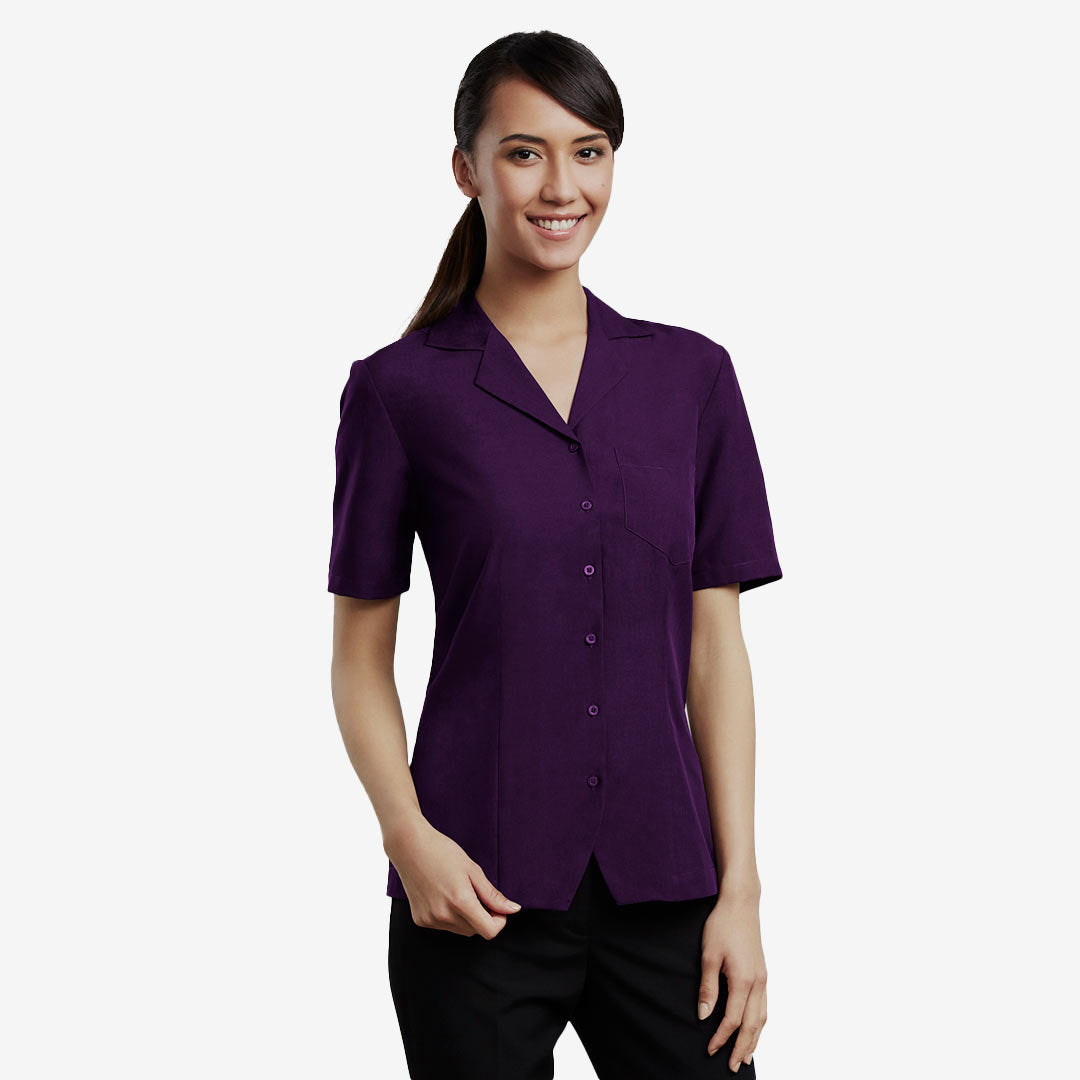 Woman wearing Biz Collection Ladies Plain Oasis Overblouse - S265LS 