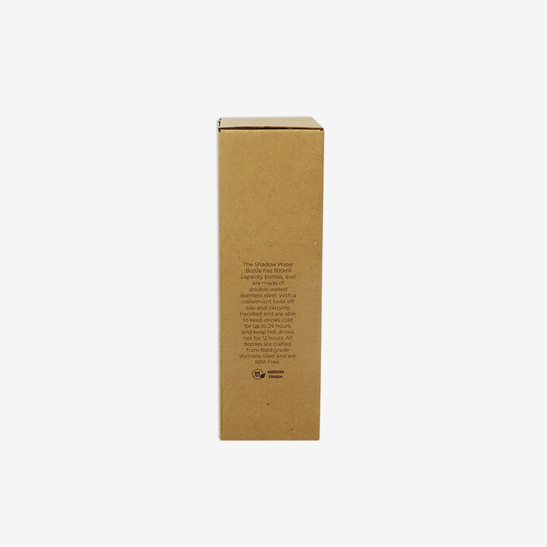 Promo Brands Shadow 500ml Water Bottle Packaging Side - S889