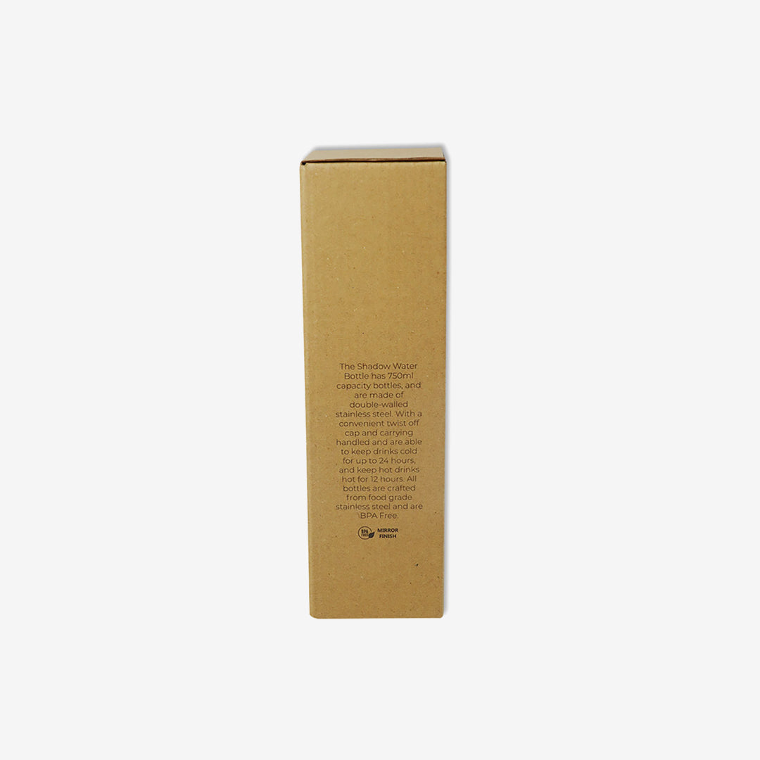Promo Brands Shadow 750ml Water Bottle Packaging Side - S890