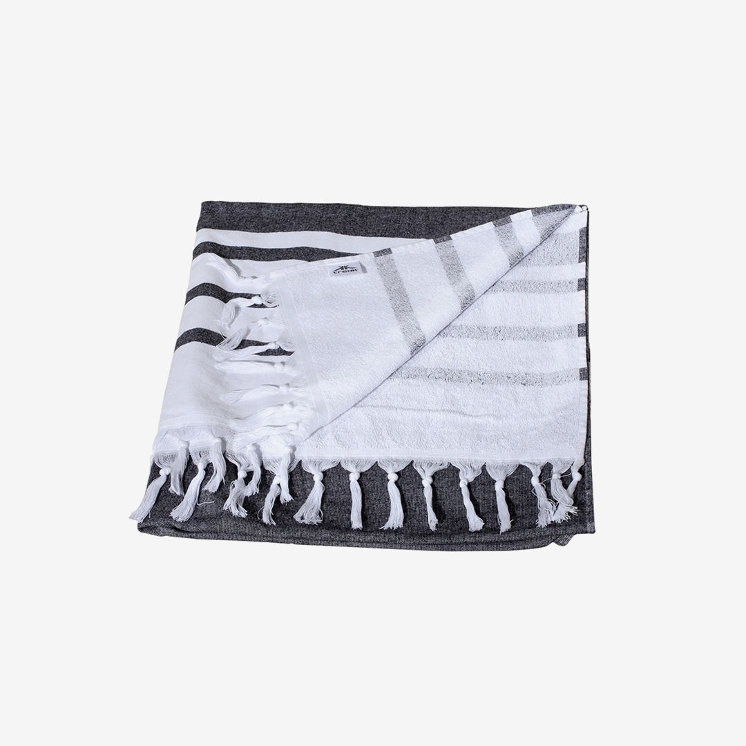 Shop Custom Nottage Trekk Turkish Beach Towel in Black - TK1039